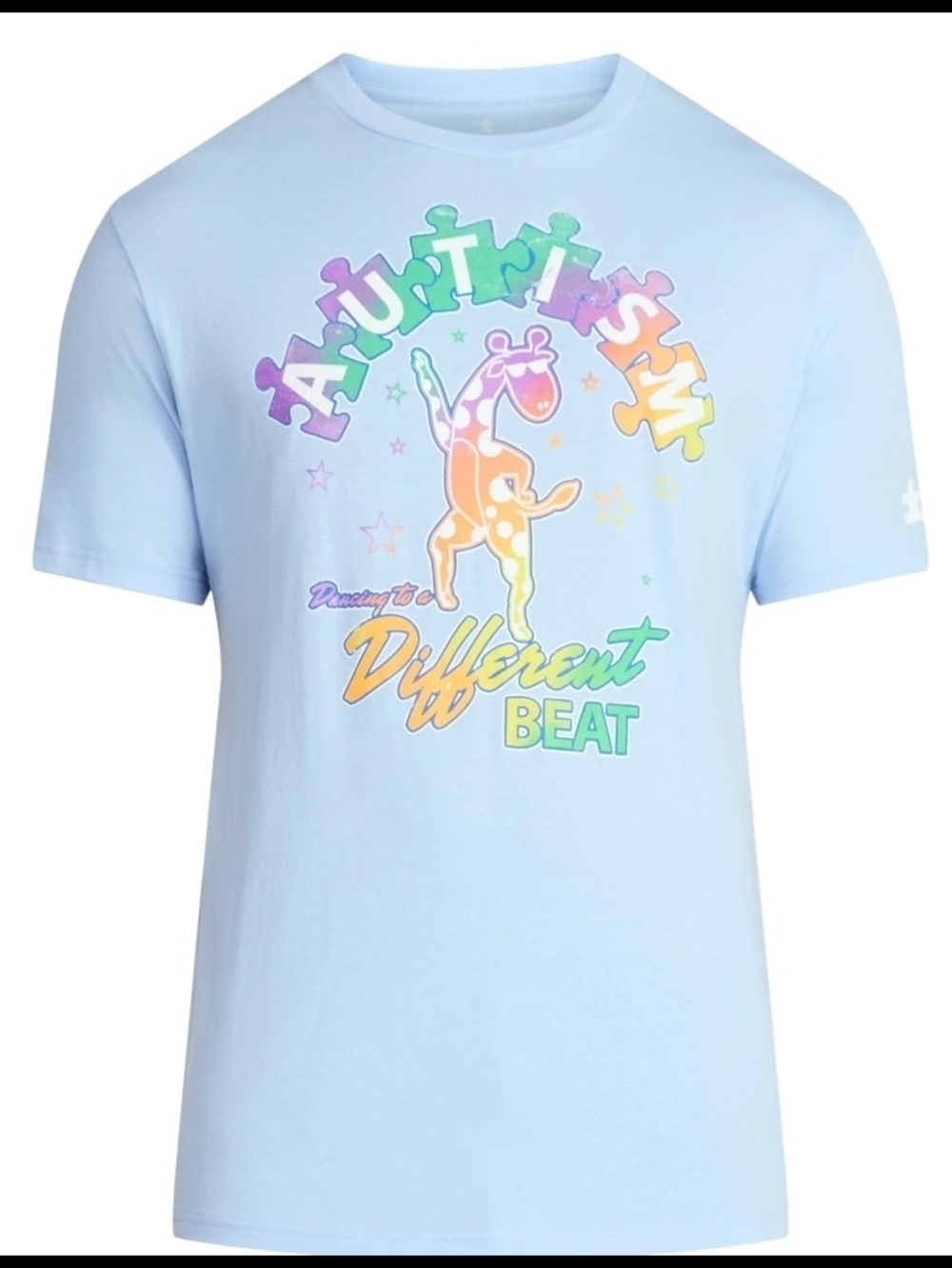 Autism Awareness Unisex Adult Graphic Tee with Short Sleeves, Size XS